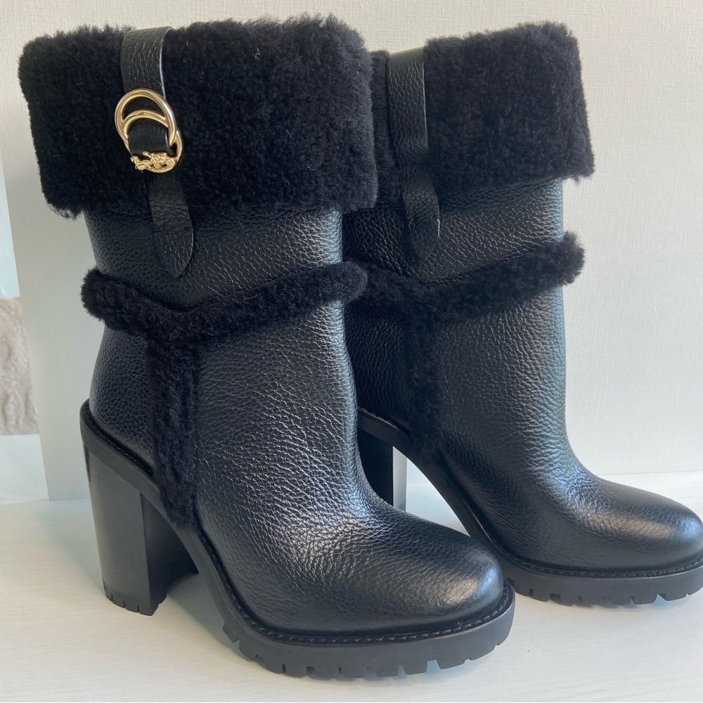 COACH NIB Harlie Bootie Black Size 7 - Picture 4 of 14